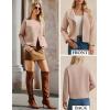 imageGRACE KARIN Womens Cropped Knit Sweater Blazer Oversized Open Front Jackets 2025 Fall Laple Cardigans Dressy CasualApricot