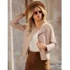 imageGRACE KARIN Womens Cropped Knit Sweater Blazer Oversized Open Front Jackets 2025 Fall Laple Cardigans Dressy CasualApricot