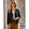 imageGRACE KARIN Womens Cropped Knit Sweater Blazer Oversized Open Front Jackets 2025 Fall Laple Cardigans Dressy CasualBlack