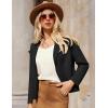 imageGRACE KARIN Womens Cropped Knit Sweater Blazer Oversized Open Front Jackets 2025 Fall Laple Cardigans Dressy CasualBlack