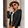imageGRACE KARIN Womens Cropped Knit Sweater Blazer Oversized Open Front Jackets 2025 Fall Laple Cardigans Dressy CasualBlack