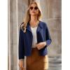 imageGRACE KARIN Womens Cropped Knit Sweater Blazer Oversized Open Front Jackets 2025 Fall Laple Cardigans Dressy CasualNavy Blue