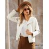 imageGRACE KARIN Womens Cropped Knit Sweater Blazer Oversized Open Front Jackets 2025 Fall Laple Cardigans Dressy CasualWhite