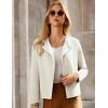 imageGRACE KARIN Womens Cropped Knit Sweater Blazer Oversized Open Front Jackets 2025 Fall Laple Cardigans Dressy CasualWhite