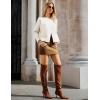imageGRACE KARIN Womens Cropped Knit Sweater Blazer Oversized Open Front Jackets 2025 Fall Laple Cardigans Dressy CasualWhite