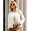 imageGRACE KARIN Womens Cropped Knit Sweater Blazer Oversized Open Front Jackets 2025 Fall Laple Cardigans Dressy CasualWhite