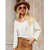 imageGRACE KARIN Womens Cropped Knit Sweater Blazer Oversized Open Front Jackets 2025 Fall Laple Cardigans Dressy CasualWhite