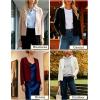 imageGRACE KARIN Womens Cropped Knit Sweater Blazer Oversized Open Front Jackets 2025 Fall Laple Cardigans Dressy CasualWine Red