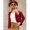 imageGRACE KARIN Womens Cropped Knit Sweater Blazer Oversized Open Front Jackets 2025 Fall Laple Cardigans Dressy CasualWine Red