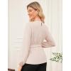 imageGRACE KARIN Womens Dressy Tops Fall Long Sleeve Blouses Elegant Pleated Business Work Shirts Trendy Outfit 2025Apricot