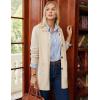 imageGRACE KARIN Womens Fall Long Cardigan Sweaters with Pockets Button Knit Blazer Trendy Open Front Dressy Casual JacketApricot