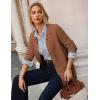 imageGRACE KARIN Womens Fall Long Cardigan Sweaters with Pockets Button Knit Blazer Trendy Open Front Dressy Casual JacketCaramel