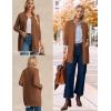 imageGRACE KARIN Womens Fall Long Cardigan Sweaters with Pockets Button Knit Blazer Trendy Open Front Dressy Casual JacketCaramel