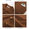 imageGRACE KARIN Womens Fall Long Cardigan Sweaters with Pockets Button Knit Blazer Trendy Open Front Dressy Casual JacketCaramel
