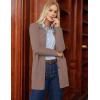 imageGRACE KARIN Womens Fall Long Cardigan Sweaters with Pockets Button Knit Blazer Trendy Open Front Dressy Casual JacketDark Camel