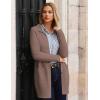 imageGRACE KARIN Womens Fall Long Cardigan Sweaters with Pockets Button Knit Blazer Trendy Open Front Dressy Casual JacketDark Camel