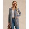 imageGRACE KARIN Womens Fall Long Cardigan Sweaters with Pockets Button Knit Blazer Trendy Open Front Dressy Casual JacketGray