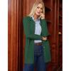 imageGRACE KARIN Womens Fall Long Cardigan Sweaters with Pockets Button Knit Blazer Trendy Open Front Dressy Casual JacketGreen