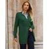 imageGRACE KARIN Womens Fall Long Cardigan Sweaters with Pockets Button Knit Blazer Trendy Open Front Dressy Casual JacketGreen