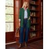 imageGRACE KARIN Womens Fall Long Cardigan Sweaters with Pockets Button Knit Blazer Trendy Open Front Dressy Casual JacketGreen