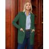 imageGRACE KARIN Womens Fall Long Cardigan Sweaters with Pockets Button Knit Blazer Trendy Open Front Dressy Casual JacketGreen
