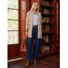 imageGRACE KARIN Womens Fall Long Cardigan Sweaters with Pockets Button Knit Blazer Trendy Open Front Dressy Casual JacketKhaki