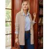 imageGRACE KARIN Womens Fall Long Cardigan Sweaters with Pockets Button Knit Blazer Trendy Open Front Dressy Casual JacketKhaki