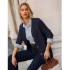 imageGRACE KARIN Womens Fall Long Cardigan Sweaters with Pockets Button Knit Blazer Trendy Open Front Dressy Casual JacketNavy Blue