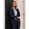 imageGRACE KARIN Womens Fall Long Cardigan Sweaters with Pockets Button Knit Blazer Trendy Open Front Dressy Casual JacketNavy Blue