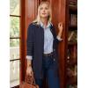 imageGRACE KARIN Womens Fall Long Cardigan Sweaters with Pockets Button Knit Blazer Trendy Open Front Dressy Casual JacketNavy Blue