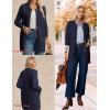 imageGRACE KARIN Womens Fall Long Cardigan Sweaters with Pockets Button Knit Blazer Trendy Open Front Dressy Casual JacketNavy Blue
