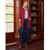 imageGRACE KARIN Womens Fall Long Cardigan Sweaters with Pockets Button Knit Blazer Trendy Open Front Dressy Casual JacketRed