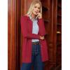 imageGRACE KARIN Womens Fall Long Cardigan Sweaters with Pockets Button Knit Blazer Trendy Open Front Dressy Casual JacketRed