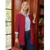 imageGRACE KARIN Womens Fall Long Cardigan Sweaters with Pockets Button Knit Blazer Trendy Open Front Dressy Casual JacketRed