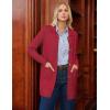 imageGRACE KARIN Womens Fall Long Cardigan Sweaters with Pockets Button Knit Blazer Trendy Open Front Dressy Casual JacketRed