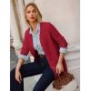 imageGRACE KARIN Womens Fall Long Cardigan Sweaters with Pockets Button Knit Blazer Trendy Open Front Dressy Casual JacketRed