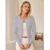 imageGRACE KARIN Womens Lightweight Fall Cardigan Long Sleeve Knit Crop Sweater Trendy Button Open Front Crewneck JacketGray