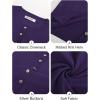 imageGRACE KARIN Womens Lightweight Fall Cardigan Long Sleeve Knit Crop Sweater Trendy Button Open Front Crewneck JacketPurple