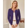 imageGRACE KARIN Womens Lightweight Fall Cardigan Long Sleeve Knit Crop Sweater Trendy Button Open Front Crewneck JacketPurple