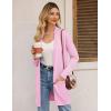 imageGRACE KARIN Womens Long Cardigan Sweater Open Front Classic Knitted Lightweight Sweater with PocketsBaby Pink