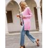 imageGRACE KARIN Womens Long Cardigan Sweater Open Front Classic Knitted Lightweight Sweater with PocketsBaby Pink