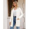imageGRACE KARIN Womens Long Cardigan Sweater Open Front Classic Knitted Lightweight Sweater with PocketsIvory