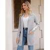 imageGRACE KARIN Womens Long Cardigan Sweater Open Front Classic Knitted Lightweight Sweater with PocketsLight Grey