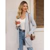 imageGRACE KARIN Womens Long Cardigan Sweater Open Front Classic Knitted Lightweight Sweater with PocketsLight Grey
