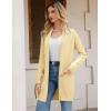 imageGRACE KARIN Womens Long Cardigan Sweater Open Front Classic Knitted Lightweight Sweater with PocketsLight Yellow