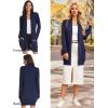 imageGRACE KARIN Womens Long Cardigan Sweater Open Front Classic Knitted Lightweight Sweater with PocketsNavy Blue