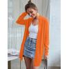 imageGRACE KARIN Womens Long Cardigan Sweater Open Front Classic Knitted Lightweight Sweater with PocketsOrange