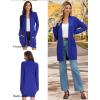 imageGRACE KARIN Womens Long Cardigan Sweater Open Front Classic Knitted Lightweight Sweater with PocketsRoyal Blue