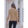 imageGRACE KARIN Womens Long Lantern Sleeve Crew Neck Crochet Top Hollow Out Fall Pullover SweaterCl0834 Dark Khaki Long Sleeve