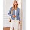 imageGRACE KARIN Womens Long Sleeve Button Down Sweater Classic VNeck Knit CardiganGray Blue